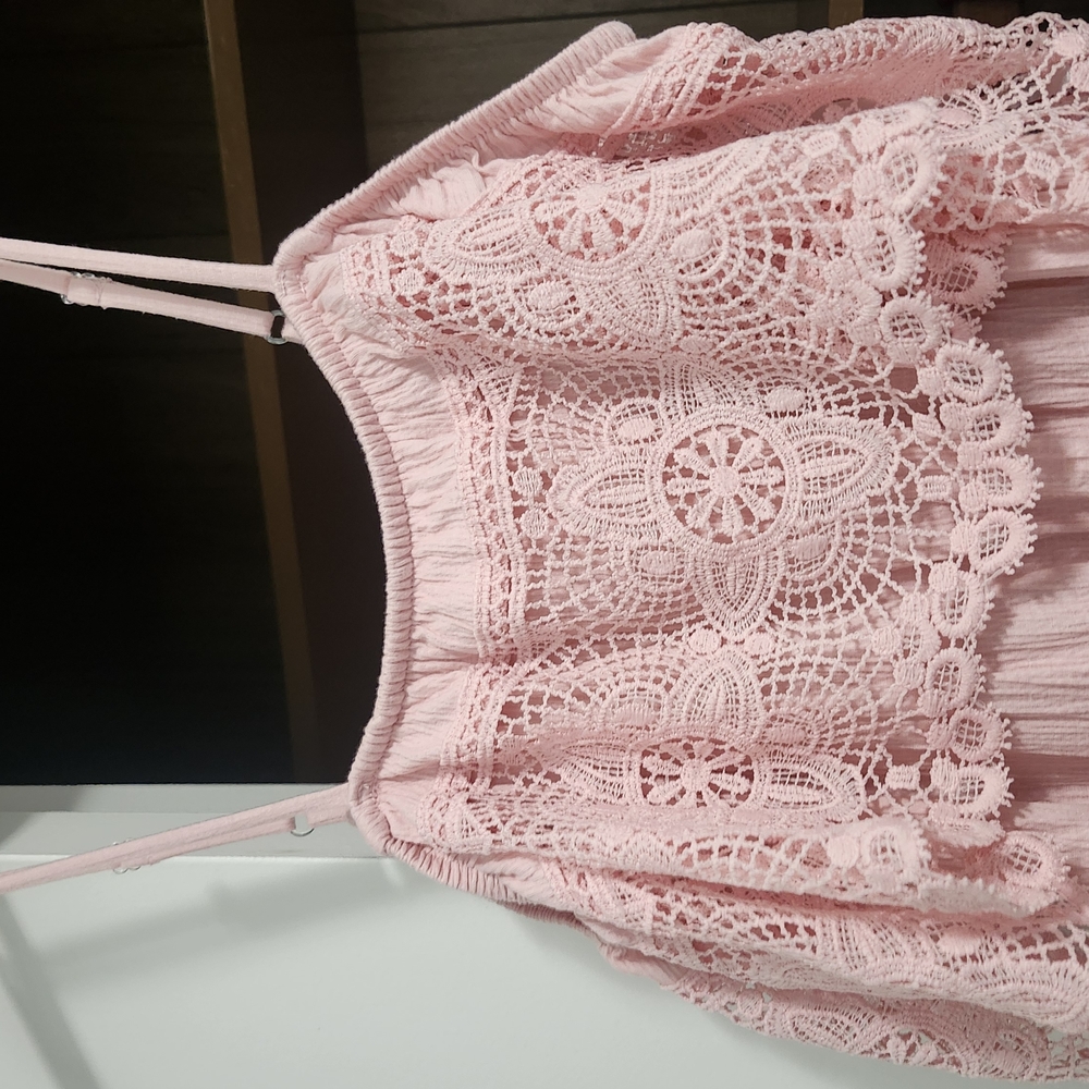 Elegant Pink Lace Dress